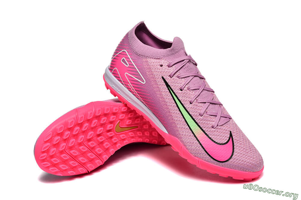 Nike Air Zoom Mercurial Vapor 16 Elite TF Football Shoes - Pink/Yellow/White 4