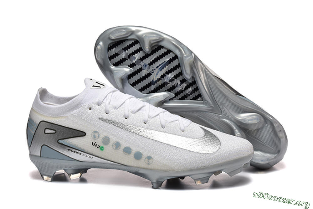 Nike Air Zoom Mercurial Vapor 16 Elite FG Football Boots - White/Silver/Grey 2