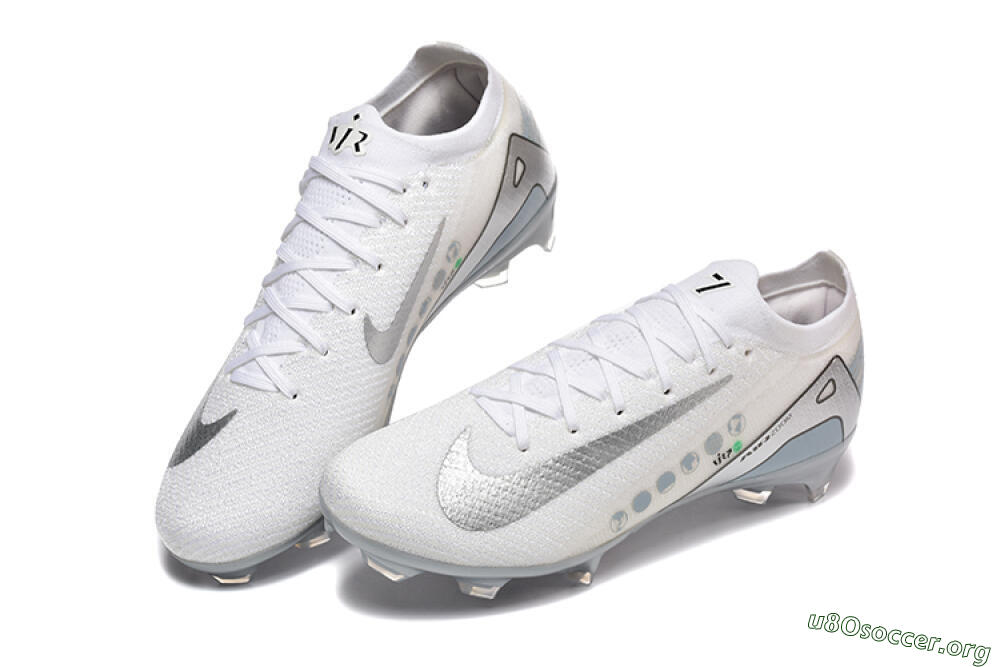 Nike Air Zoom Mercurial Vapor 16 Elite FG Football Boots - White/Silver/Grey 6
