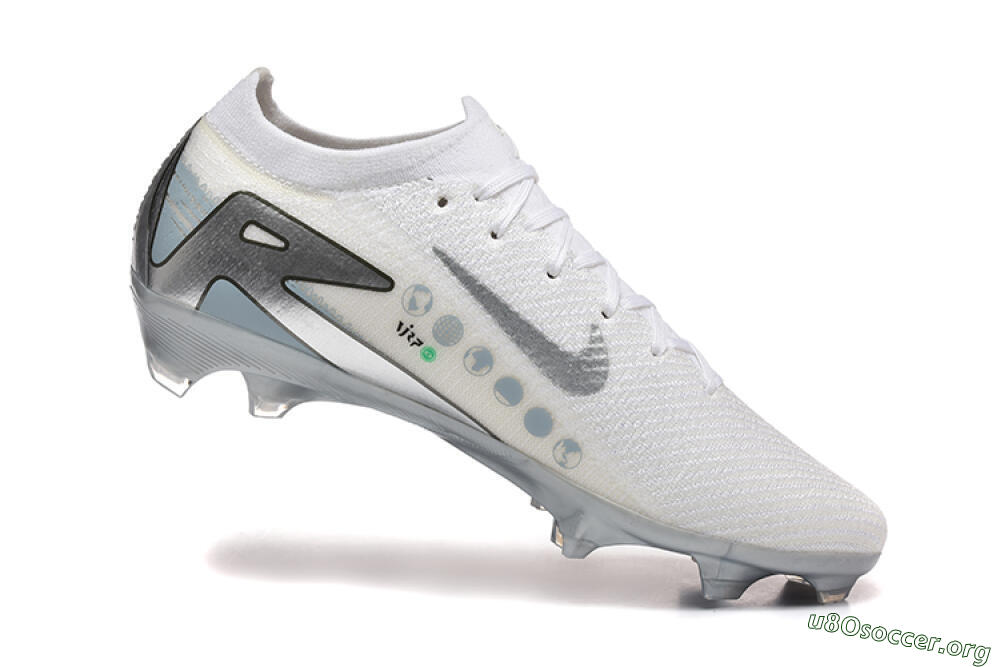 Nike Air Zoom Mercurial Vapor 16 Elite FG Football Boots - White/Silver/Grey 7
