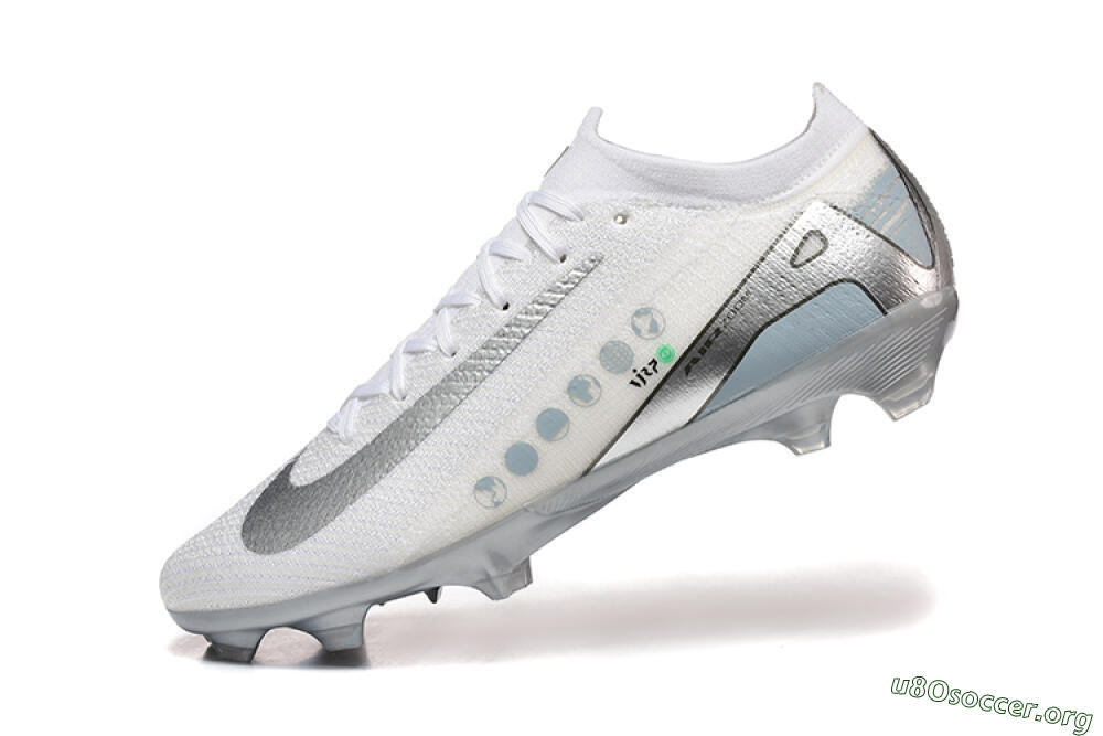 Nike Air Zoom Mercurial Vapor 16 Elite FG Football Boots - White/Silver/Grey 8