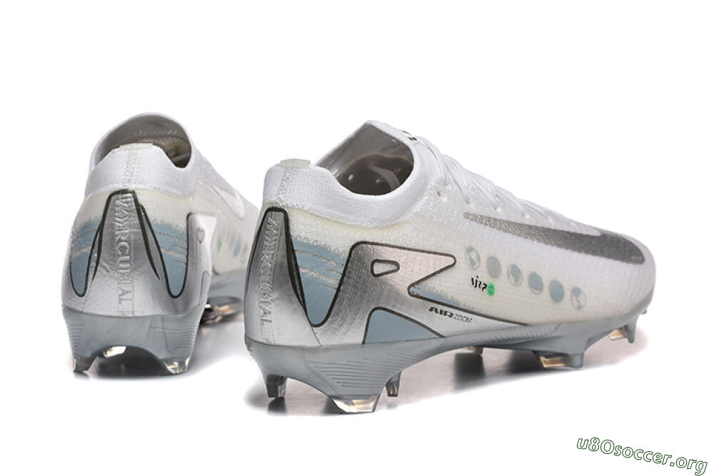 Nike Air Zoom Mercurial Vapor 16 Elite FG Football Boots - White/Silver/Grey 9