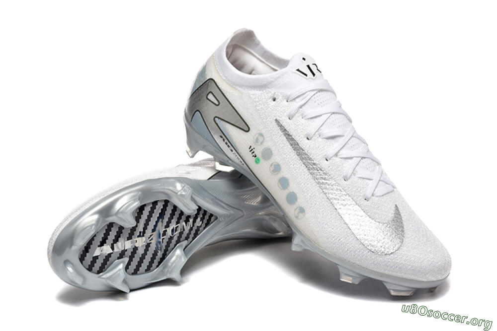 Nike Air Zoom Mercurial Vapor 16 Elite FG Football Boots - White/Silver/Grey 4