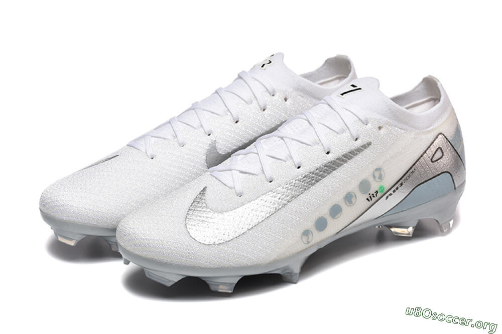 Nike Air Zoom Mercurial Vapor 16 Elite FG Football Boots - White/Silver/Grey 5