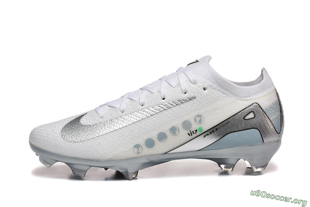 Nike Air Zoom Mercurial Vapor 16 Elite FG Football Boots - White/Silver/Grey 3