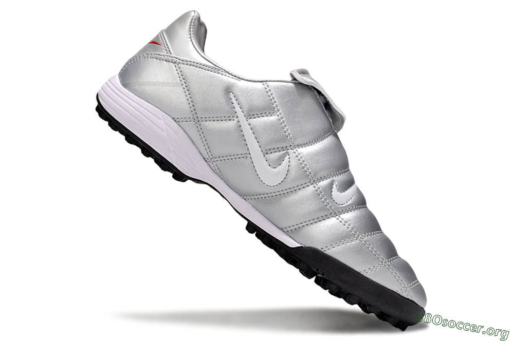 Nike Total 90 III TF Football Shoes - Silver/White/Black 5