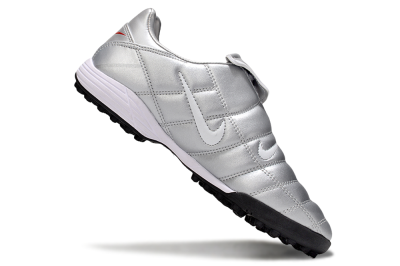 Nike Total 90 III TF Football Shoes - Silver/White/Black