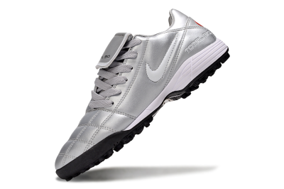 Nike Total 90 III TF Football Shoes - Silver/White/Black