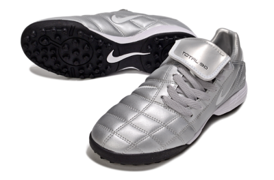 Nike Total 90 III TF Football Shoes - Silver/White/Black