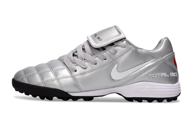 Nike Total 90 III TF Football Shoes - Silver/White/Black