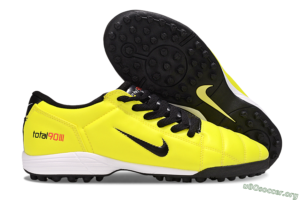 Nike Total 90 III TF Football Shoes - Yellow/Black/White 2