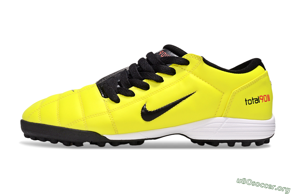 Nike Total 90 III TF Football Shoes - Yellow/Black/White 3