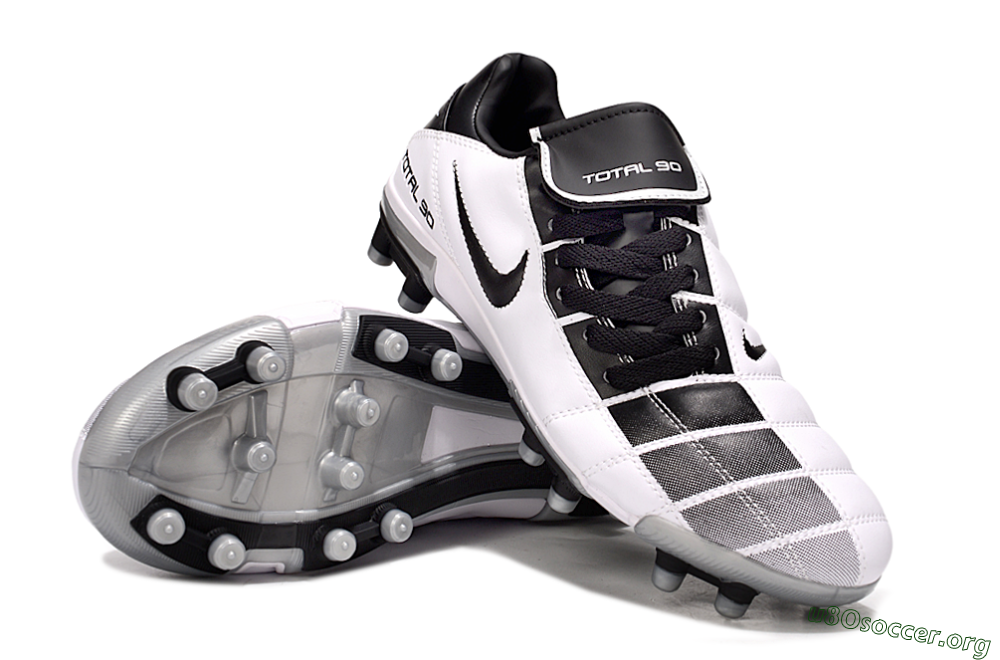 Nike Total 90 III FG Football Boots - Black/White/Grey 4