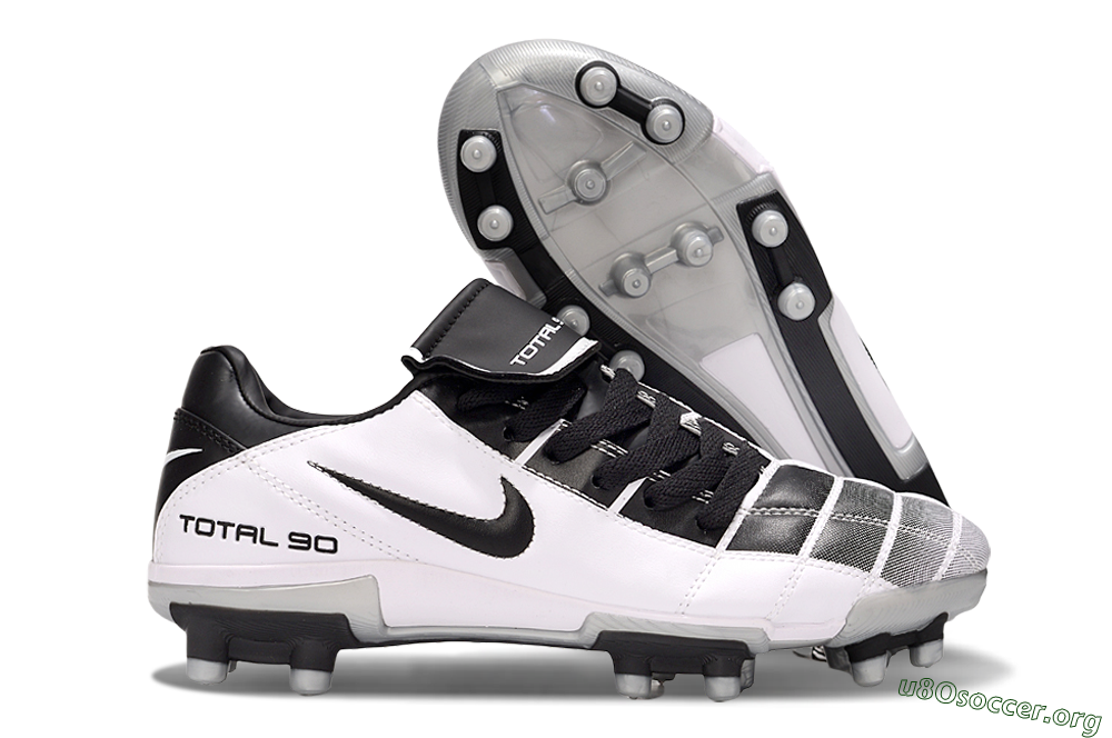 Nike Total 90 III FG Football Boots - Black/White/Grey 2