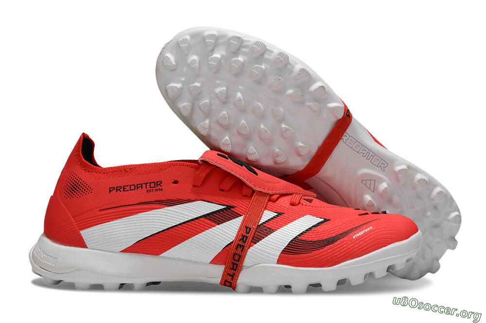 Adidas Predator 25 Foldover Tongue TF Football Shoes - Red/White/Black 2