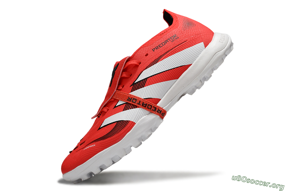 Adidas Predator 25 Foldover Tongue TF Football Shoes - Red/White/Black 6