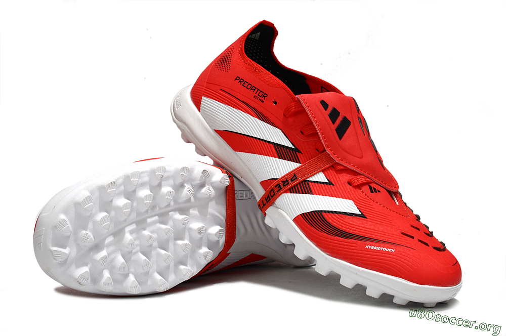 Adidas Predator 25 Foldover Tongue TF Football Shoes - Red/White/Black 4
