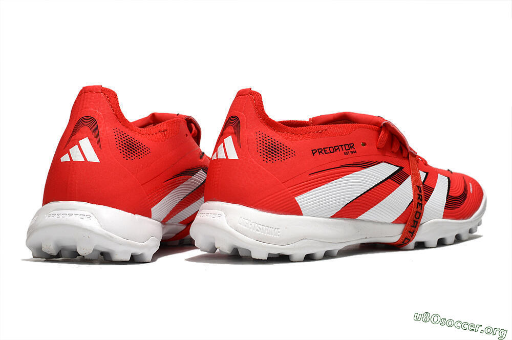 Adidas Predator 25 Foldover Tongue TF Football Shoes - Red/White/Black 7