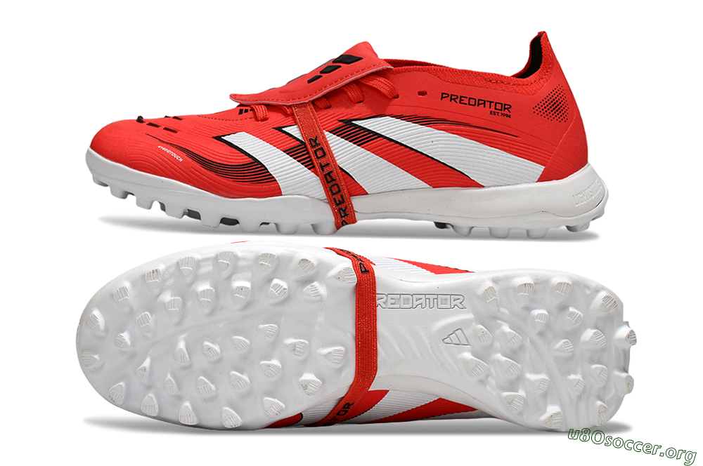 Adidas Predator 25 Foldover Tongue TF Football Shoes - Red/White/Black 1