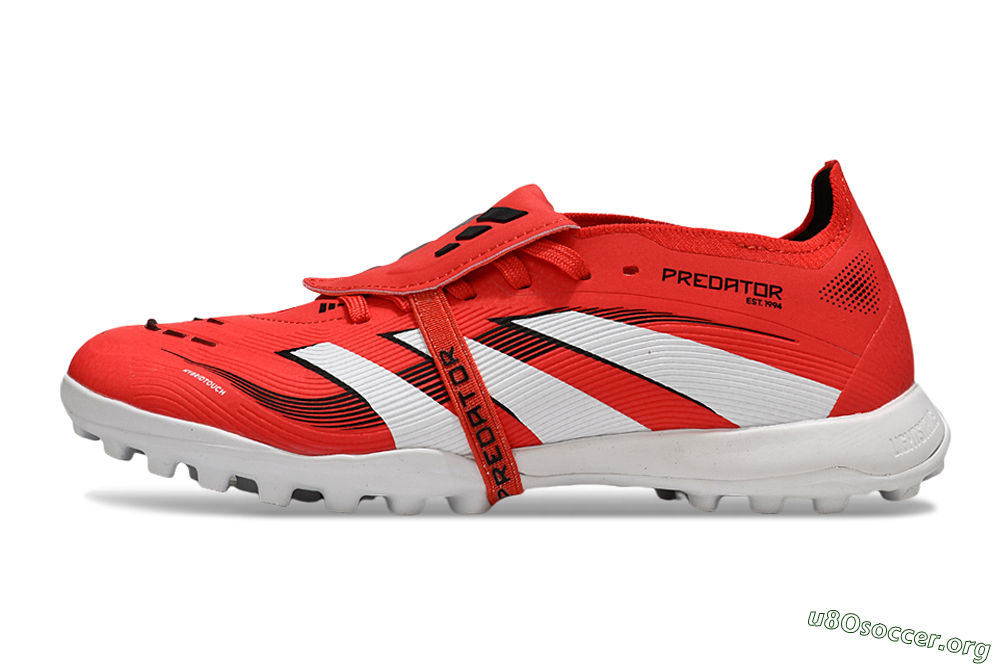 Adidas Predator 25 Foldover Tongue TF Football Shoes - Red/White/Black 3