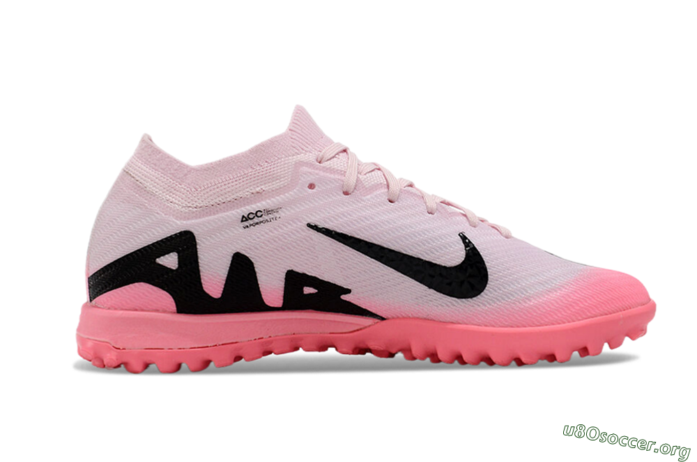 Nike Air Zoom Mercurial Vapor 15 Elite TF Football Shoes - Pink/Black 4