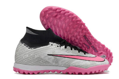 Nike Air Zoom Mercurial Superfly 9 Elite TF Football Shoes - Silver/Black/Pink