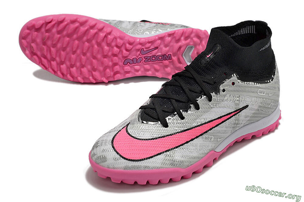 Nike Air Zoom Mercurial Superfly 9 Elite TF Football Shoes - Silver/Black/Pink 0