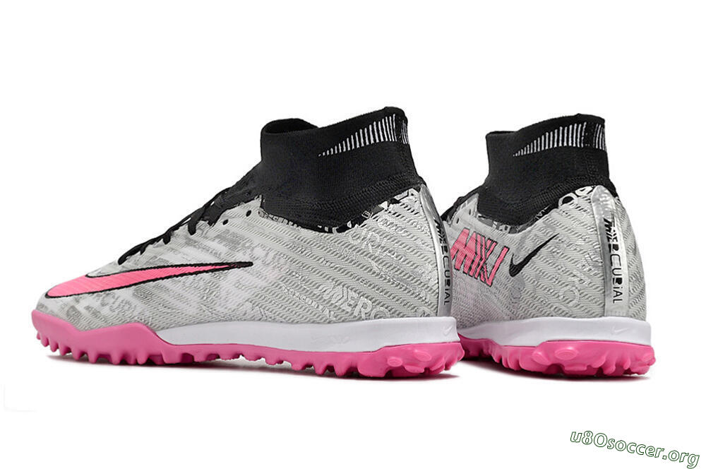 Nike Air Zoom Mercurial Superfly 9 Elite TF Football Shoes - Silver/Black/Pink 5