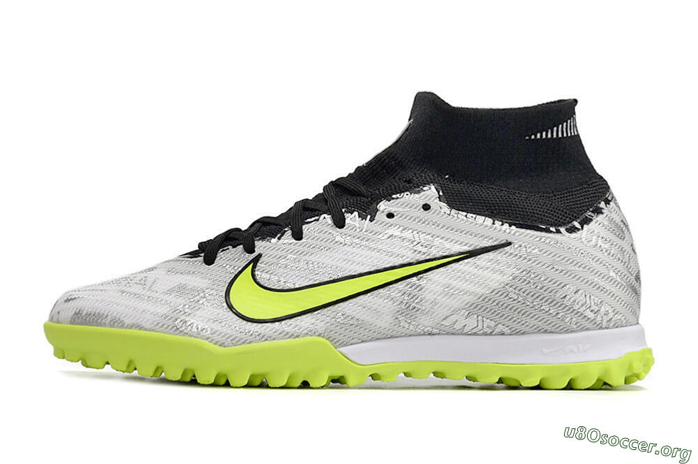 Nike Air Zoom Mercurial Superfly 9 Elite TF Football Shoes - Silver/Black/Yellow 3