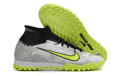 Nike Air Zoom Mercurial Superfly 9 Elite TF Football Shoes - Silver/Black/Yellow