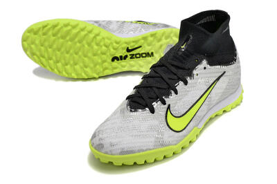Nike Air Zoom Mercurial Superfly 9 Elite TF Football Shoes - Silver/Black/Yellow
