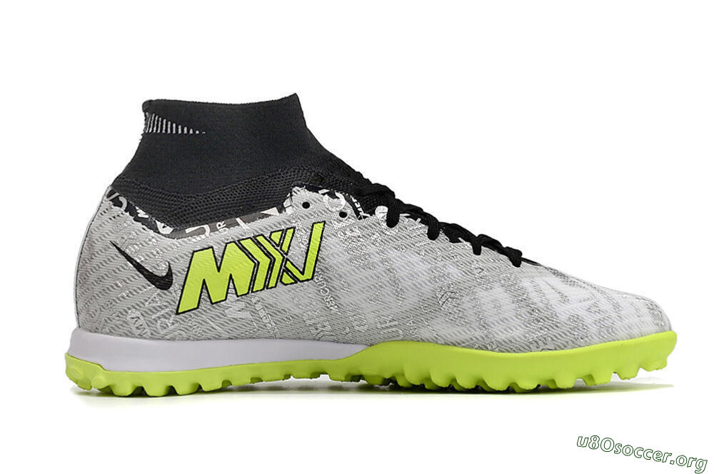 Nike Air Zoom Mercurial Superfly 9 Elite TF Football Shoes - Silver/Black/Yellow 5