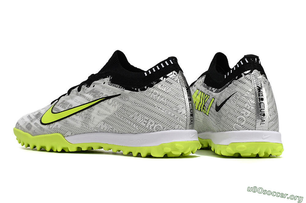 Nike Air Zoom Mercurial Vapor 15 Elite TF Football Shoes - Silver/Yellow/Black 4