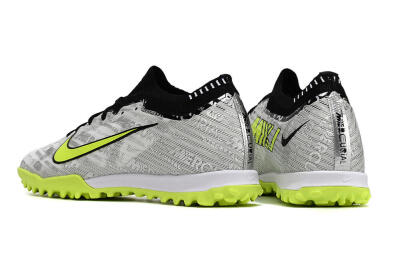 Nike Air Zoom Mercurial Vapor 15 Elite TF Football Shoes - Silver/Yellow/Black