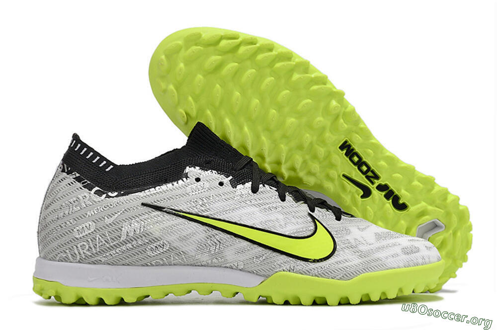 Nike Air Zoom Mercurial Vapor 15 Elite TF Football Shoes - Silver/Yellow/Black 2