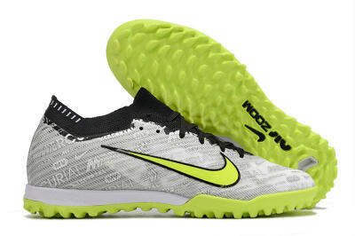 Nike Air Zoom Mercurial Vapor 15 Elite TF Football Shoes - Silver/Yellow/Black