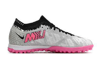 Nike Air Zoom Mercurial Vapor 15 Elite TF Football Shoes - Silver/Pink/Black