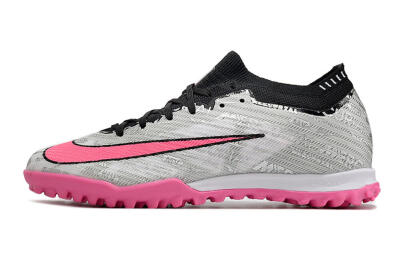 Nike Air Zoom Mercurial Vapor 15 Elite TF Football Shoes - Silver/Pink/Black