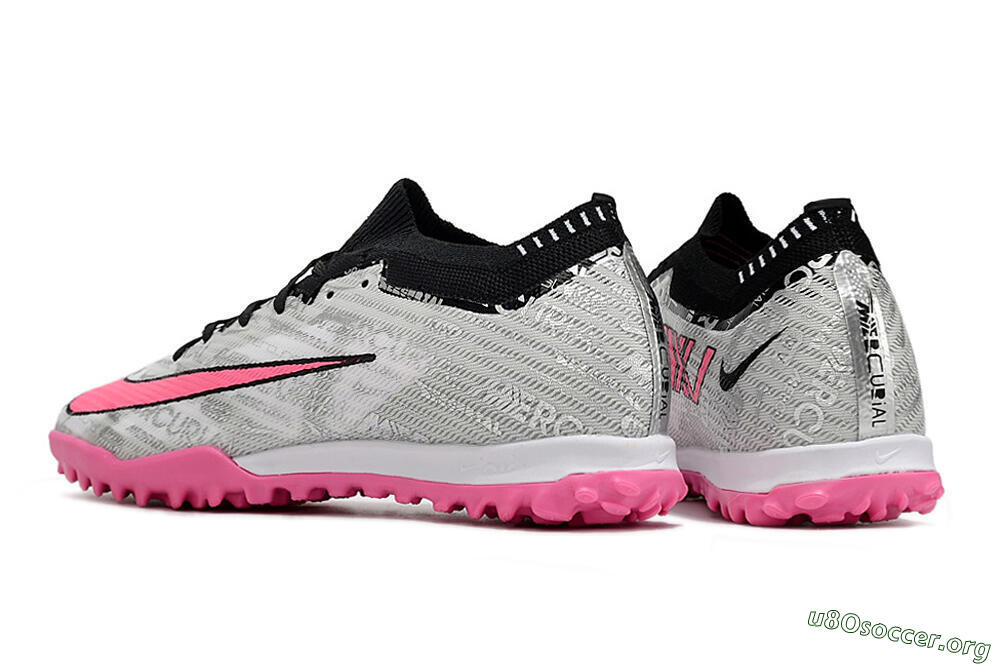 Nike Air Zoom Mercurial Vapor 15 Elite TF Football Shoes - Silver/Pink/Black 5