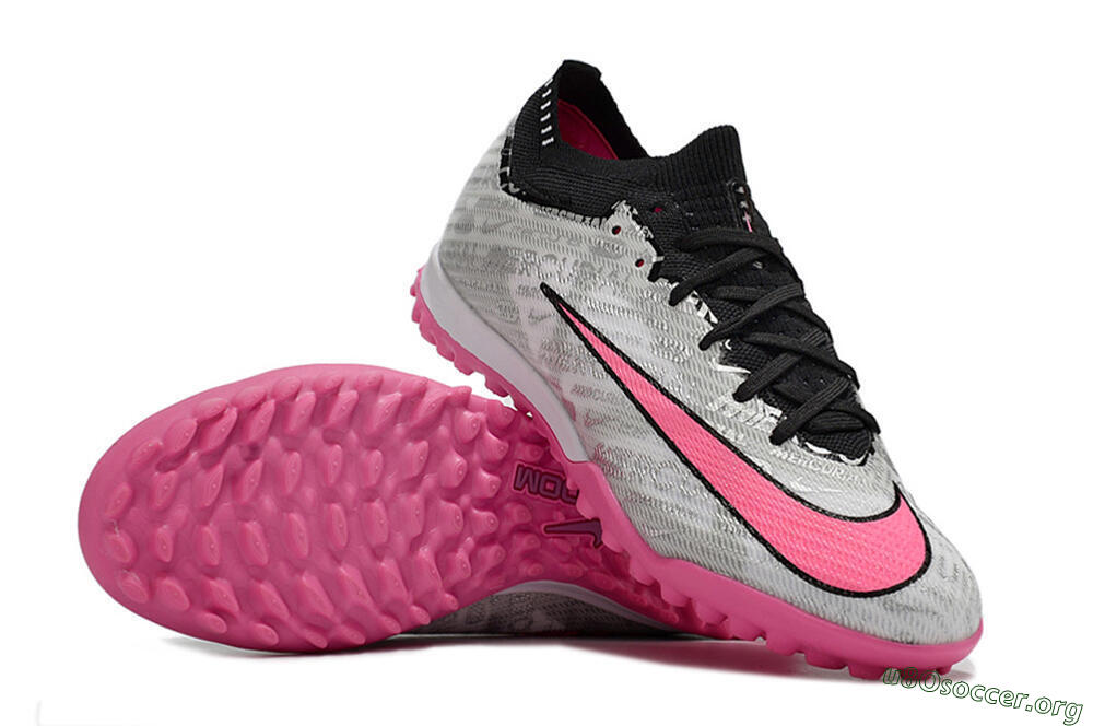 Nike Air Zoom Mercurial Vapor 15 Elite TF Football Shoes - Silver/Pink/Black 1