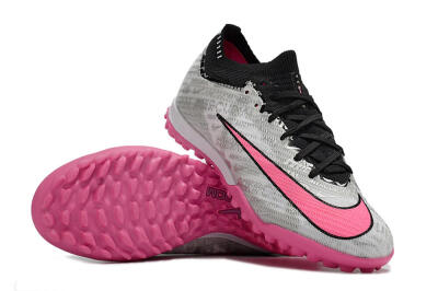 Nike Air Zoom Mercurial Vapor 15 Elite TF Football Shoes - Silver/Pink/Black
