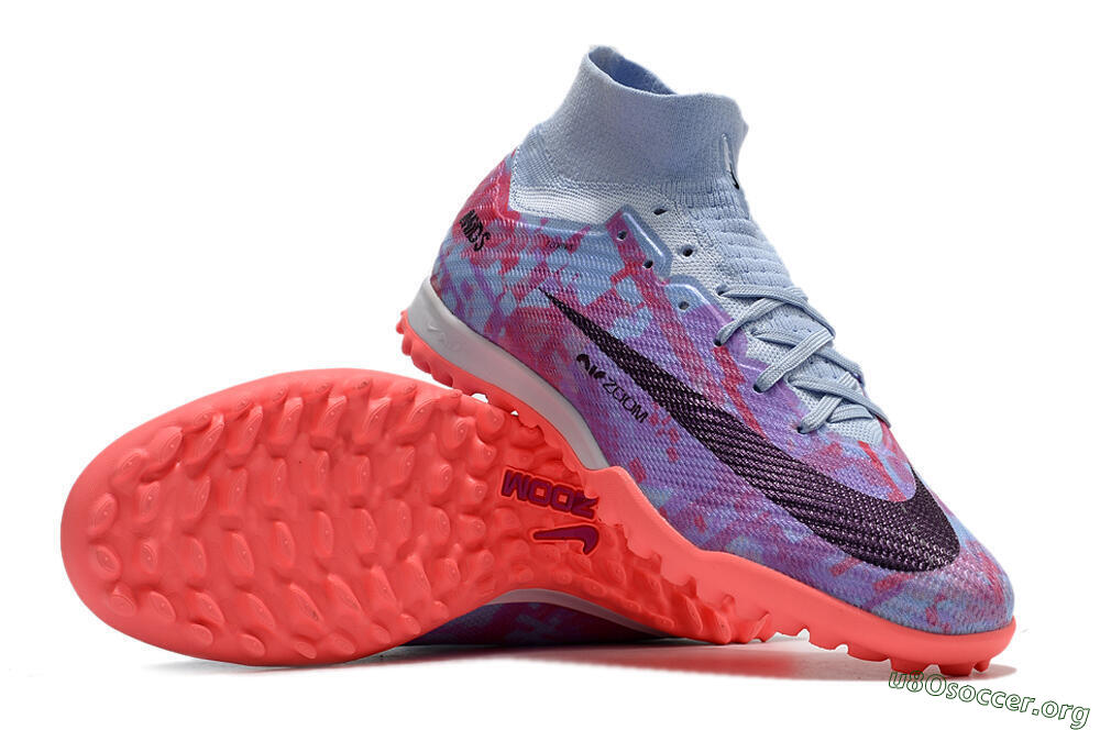 Nike Air Zoom Mercurial Superfly 9 Elite TF Football Shoes - Jade/Purple/Red 1