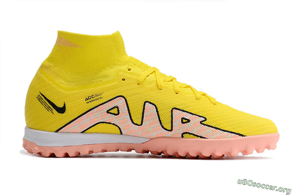 Nike Air Zoom Mercurial Superfly 9 Elite TF Football Shoes - Yellow/Pink/Black 4