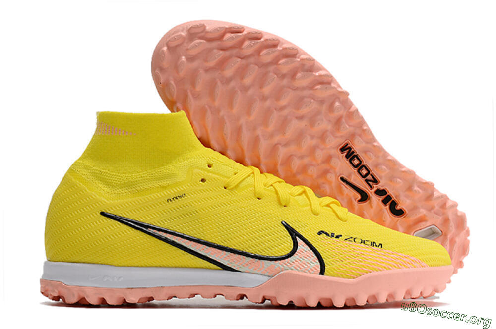 Nike Air Zoom Mercurial Superfly 9 Elite TF Football Shoes - Yellow/Pink/Black 2