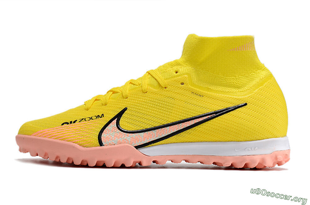 Nike Air Zoom Mercurial Superfly 9 Elite TF Football Shoes - Yellow/Pink/Black 3