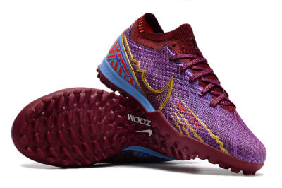 Nike Air Zoom Mercurial Vapor 15 Elite TF Football Shoes - Purple/Gold/Blue
