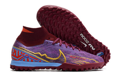 Nike Air Zoom Mercurial Superfly 9 Elite TF Football Shoes - Purple/Black/Gold