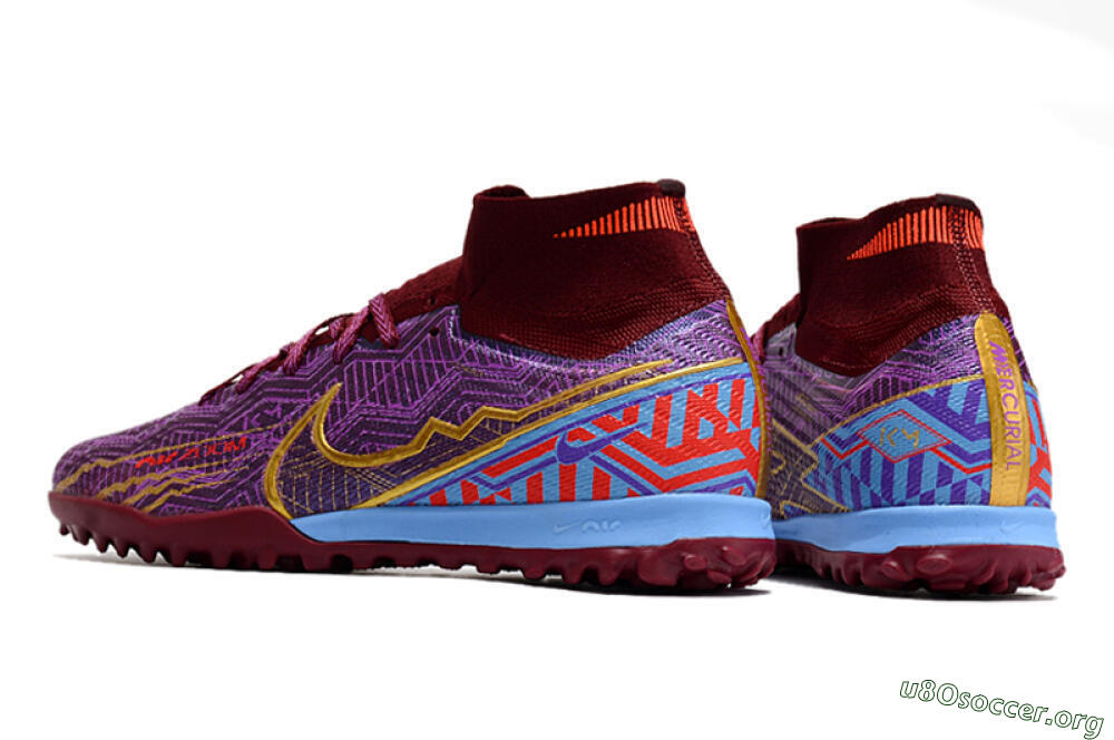 Nike Air Zoom Mercurial Superfly 9 Elite TF Football Shoes - Purple/Black/Gold 5