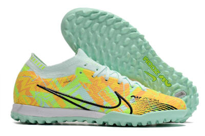 Nike Air Zoom Mercurial Vapor 15 Elite TF Football Shoes - Jade/Yellow/Black