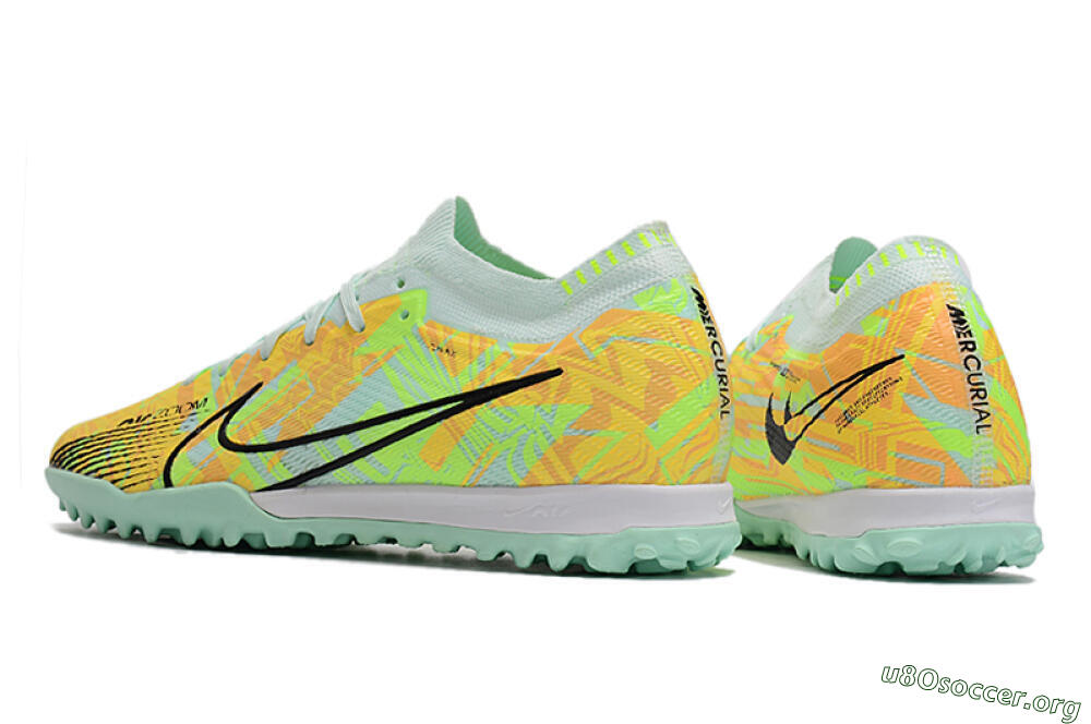 Nike Air Zoom Mercurial Vapor 15 Elite TF Football Shoes - Jade/Yellow/Black 5
